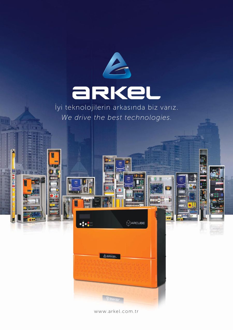 Arkel Asansör Kontrol Sistemleri Ürün Kataloğu (ARCUBE, ARCODE, KM-10 Kapı Kartı) — örnek sayfa