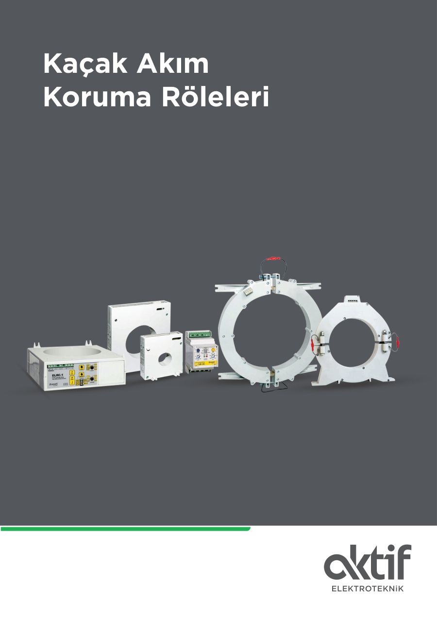 Kaçak Akım Koruma Röleleri ve Toroidal Akım Trafoları Kataloğu (ELR Serisi) — örnek sayfa